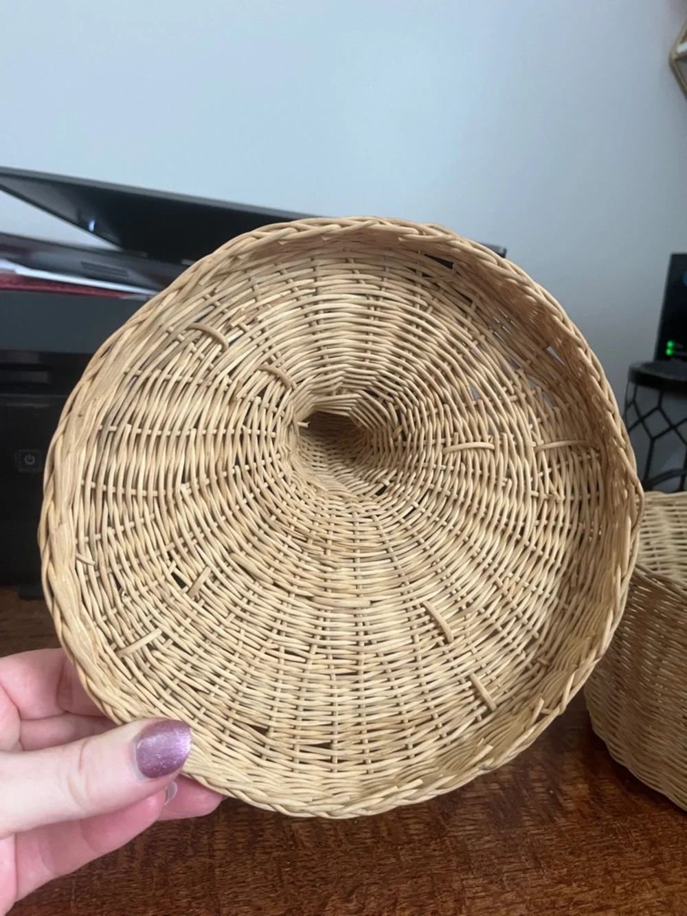 Vintage Chicken Hand Woven Basket